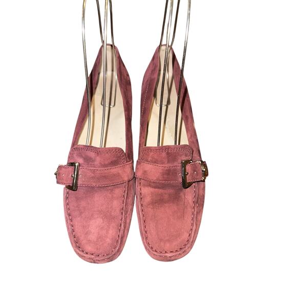 Womens UGG Red Suede Driving Loafers  Size 9 - Picture 1 of 5